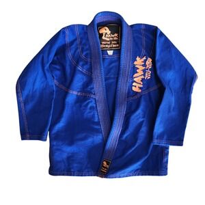 Hawk Brazilian Jiu-Jitsu Martial Arts Blue‎ Gi Top Jacket Size K3